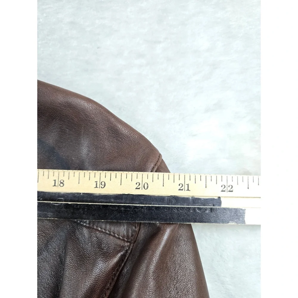 Polo Ralph Lauren Lamb Leather Jacket Mens XL Brown Lightweight Bi-Swing Pony